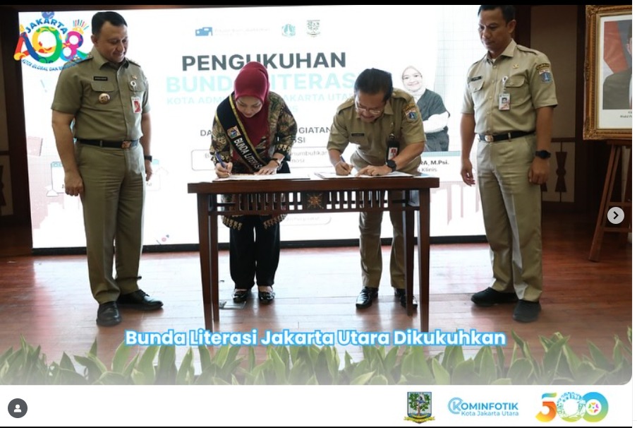 Pengukuhan Bunda Literasi Dan Peluncuran Literasi Inklusi Jakarta Utara